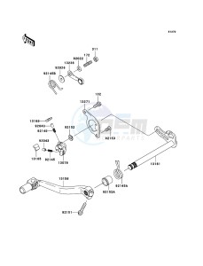 KX450F KX450D8F EU drawing Gear Change Mechanism