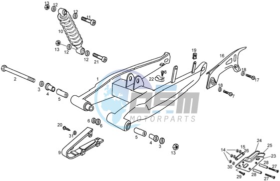 Swing arm - Shock absorber