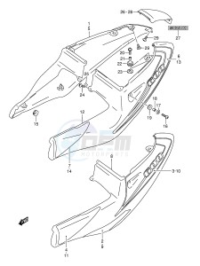 GSX-R600 (E2) drawing FRAME COVER (MODEL Y FOR L99,BP9,CE2)