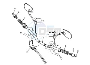 MT-01 1700 drawing STEERING HANDLE- CABLE