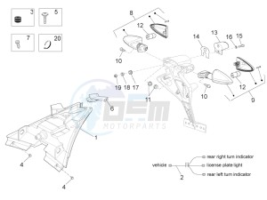 RS4 125 4T drawing Tail light