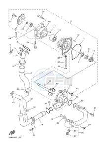 YBR125E (42PK) drawing WATER PUMP