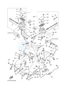 XV1900A MIDNIGHT STAR (1CR5) drawing FRONT MASTER CYLINDER