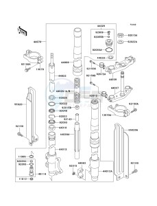 KLX 300 A [KLX300R] (A2-A6) [KLX300R] drawing FRONT FORK