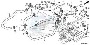 GL1800BD F6B Bagger - GL1800BD UK - (E) drawing WATER PIPE