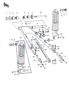 KZ 1000 G [CLASSIC] (G1) [CLASSIC] drawing SWING ARM_SHOCK ABSORBERS