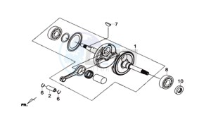 CRUISYM 300 (L8) EU drawing CRANK SHAFT COMP