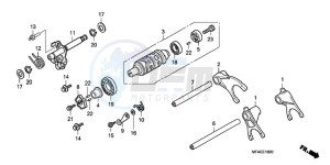 CBF1000A UK - (E / MKH) drawing GEARSHIFT DRUM