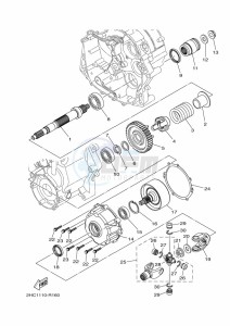 YXZ1000ET YXZ1000R SS (BAS7) drawing MIDDLE DRIVE GEAR