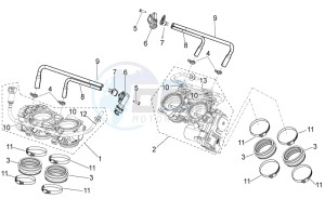 RSV4 1000 RR USA USA drawing Throttle body