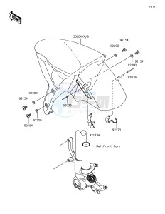 NINJA ZX-10R ZX1000SJF XX (EU ME A(FRICA) drawing Front Fender(s)