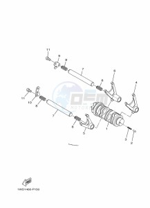 YZF320-A YZF-R3 (B2X9) drawing SHIFT CAM & FORK