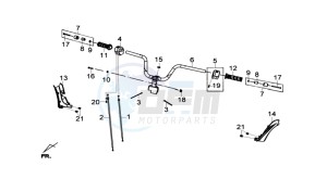 GTS 300i drawing HANDLEBAR / BRAKE LEVERS CPL  L/R