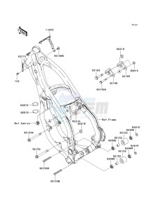 KX 125 M (M3) M3 drawing FRAME FITTINGS