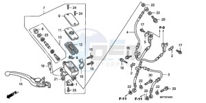 CB1300SA9 SI / ABS BCT MME TWO TY2 drawing FR. BRAKE MASTER CYLINDER (CB1300A/CB1300SA)