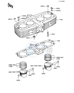 KZ 550 C [LTD] (C3-C4) [LTD] drawing CYLINDER_PISTONS -- 82-83 C3_C4- -