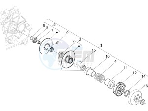 fly 50 4t 2v drawing Driven pulley