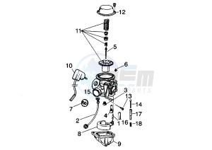 Liberty 125 drawing Carburetor