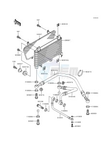 ZX 1100 F [GPZ 1100 ABS] (F1) [GPZ 1100 ABS] drawing OIL COOLER