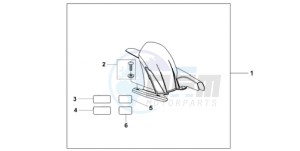 CB600FA39 UK - (E / ABS MKH ST) drawing HUGGER NIGHT STAR BLACK