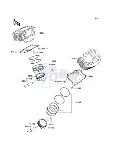 VN 900 B [VULCAN 900 CLASSIC] (6F-9F) B6F drawing CYLINDER_PISTON-- S- -