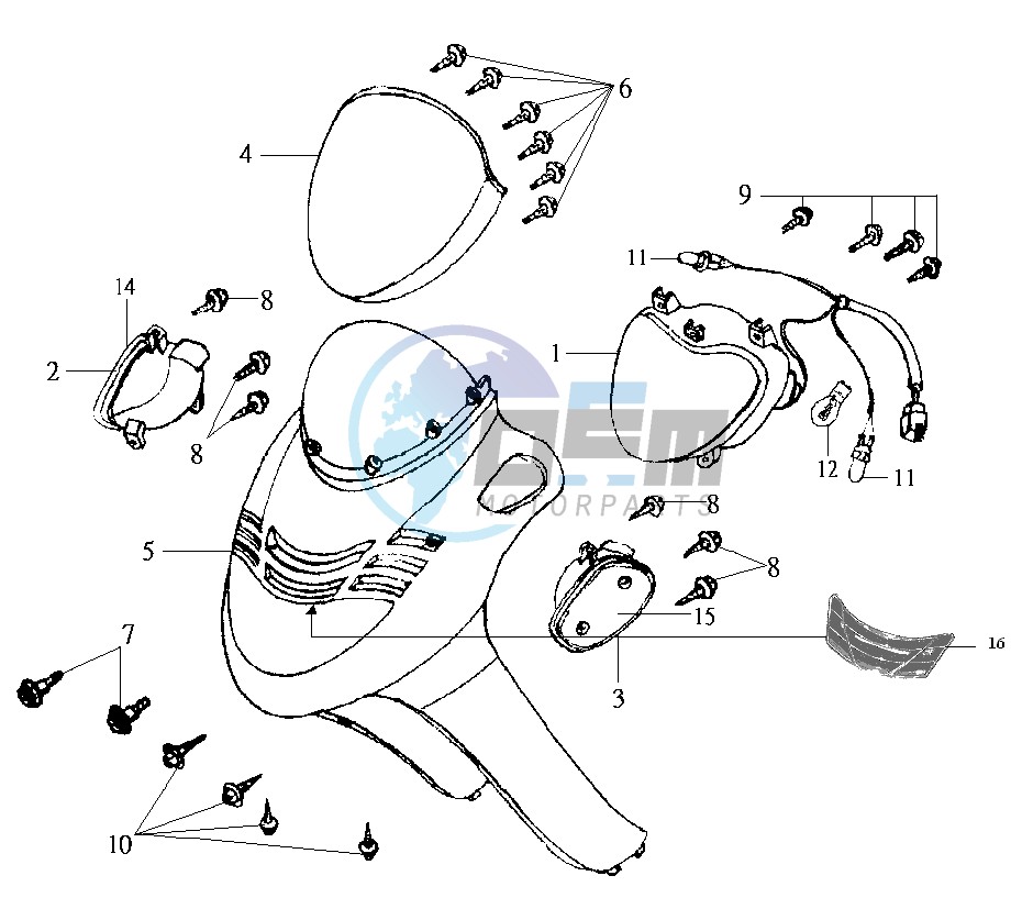 HEADLAMP CPL  / FR PLATE