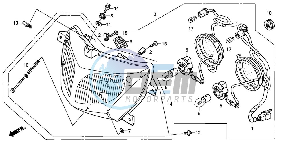 HEADLIGHT (XL125V1/2/3/4/5/6)