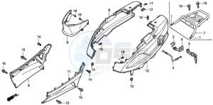 SFX50MM drawing BODY COVER/ LUGGAGE CARRIER