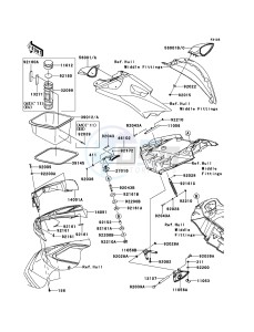 JET SKI ULTRA 300LX JT1500JCF EU drawing Hull Front Fittings