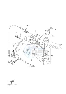 YFM450FWAD YFM45FGPB GRIZZLY 450 EPS (1CTK 1CTL) drawing HANDLE SWITCH & LEVER