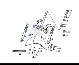 FIDDLE II 50 (45 KM/H) (AF05W4-EU) (E4) (L8-M0) drawing STEERING STEM FRONT CUSHION