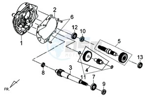 X'PRO 50 (45 KMH) (AE05W4-FR) (L4-M1) (M1 - 2021) drawing DRIVE SHAFT