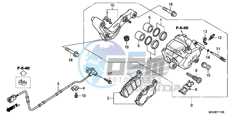 REAR BRAKE CALIPER