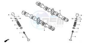 CB1300F CB1300SUPER FOUR drawing CAMSHAFT/VALVE