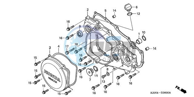 R. CRANKCASE COVER