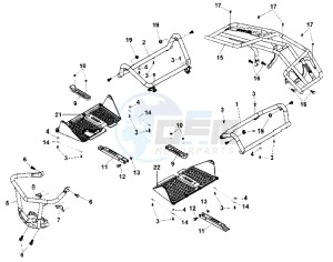 QUADLANDER 250 drawing FOOTREST L / R