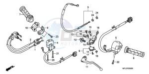 CBR1000RRA Australia - (U) drawing HANDLE LEVER/SWITCH/CABLE