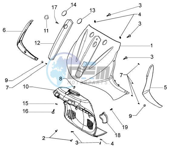 Shield - wheel compartment