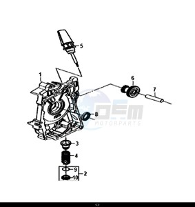 ORBIT III 50 (45 KM/H) (XE05W1-EU) (L8-M0) drawing R. CRANK CASE COVER