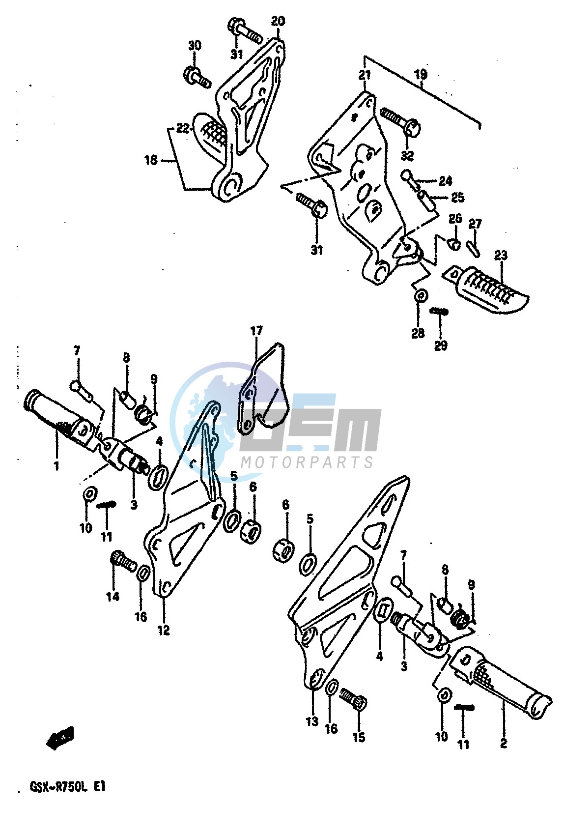 FOOTREST (MODEL L)