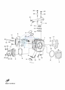 YFM90R (BD3F) drawing CYLINDER HEAD