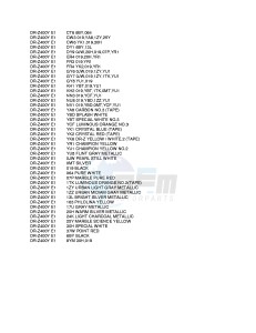 DR-Z400 (E1) drawing * COLOR CHART *