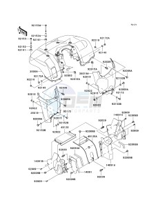 KVF 650 E [BRUTE FORCE 650 4X4 HARDWOODS GREEN HD] (E6F-E9F) E6F drawing FRONT FENDER-- S- -