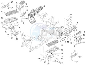 California 1400 Touring ABS 1380 drawing Foot rests