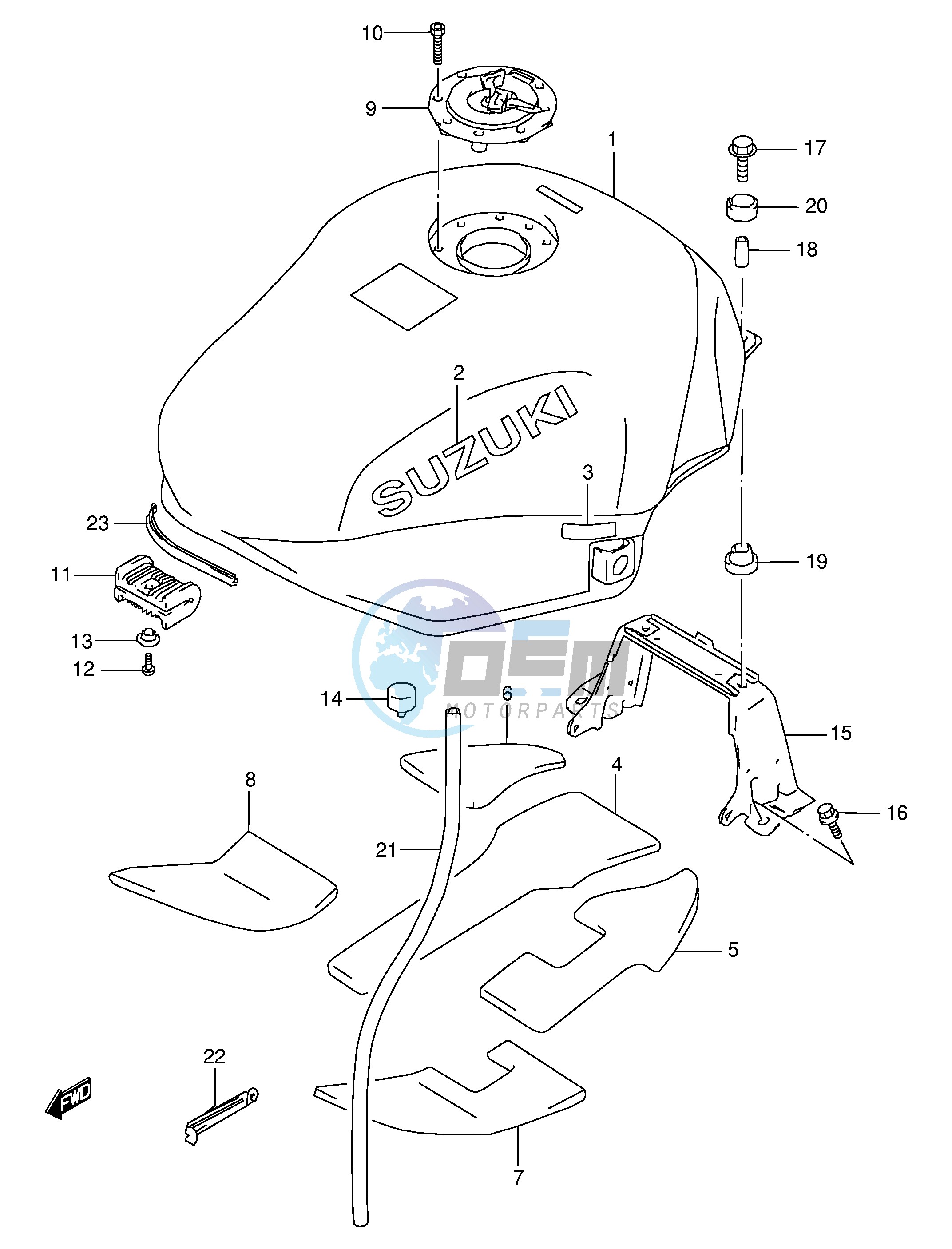 FUEL TANK (MODEL W X)