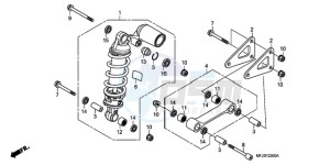 CBR600RRA UK - (E / 3E) drawing REAR CUSHION (CBR600RR)