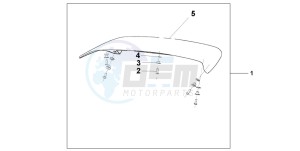 ST1300 drawing TOP BOX SPOILER DIGITAL SILVER