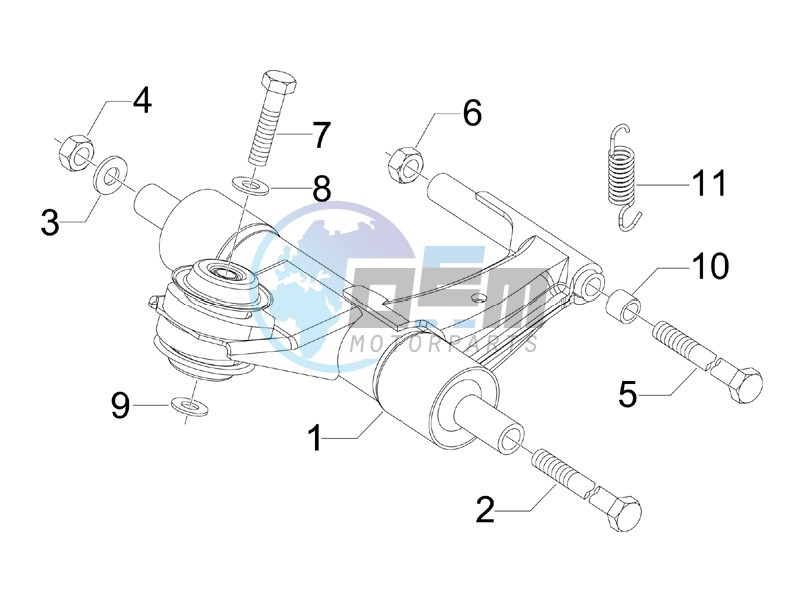 Swinging arm