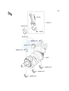 ER 650 A [ER-6N (AUSTRALIAN] (A6F-A8F) A6F drawing CRANKSHAFT