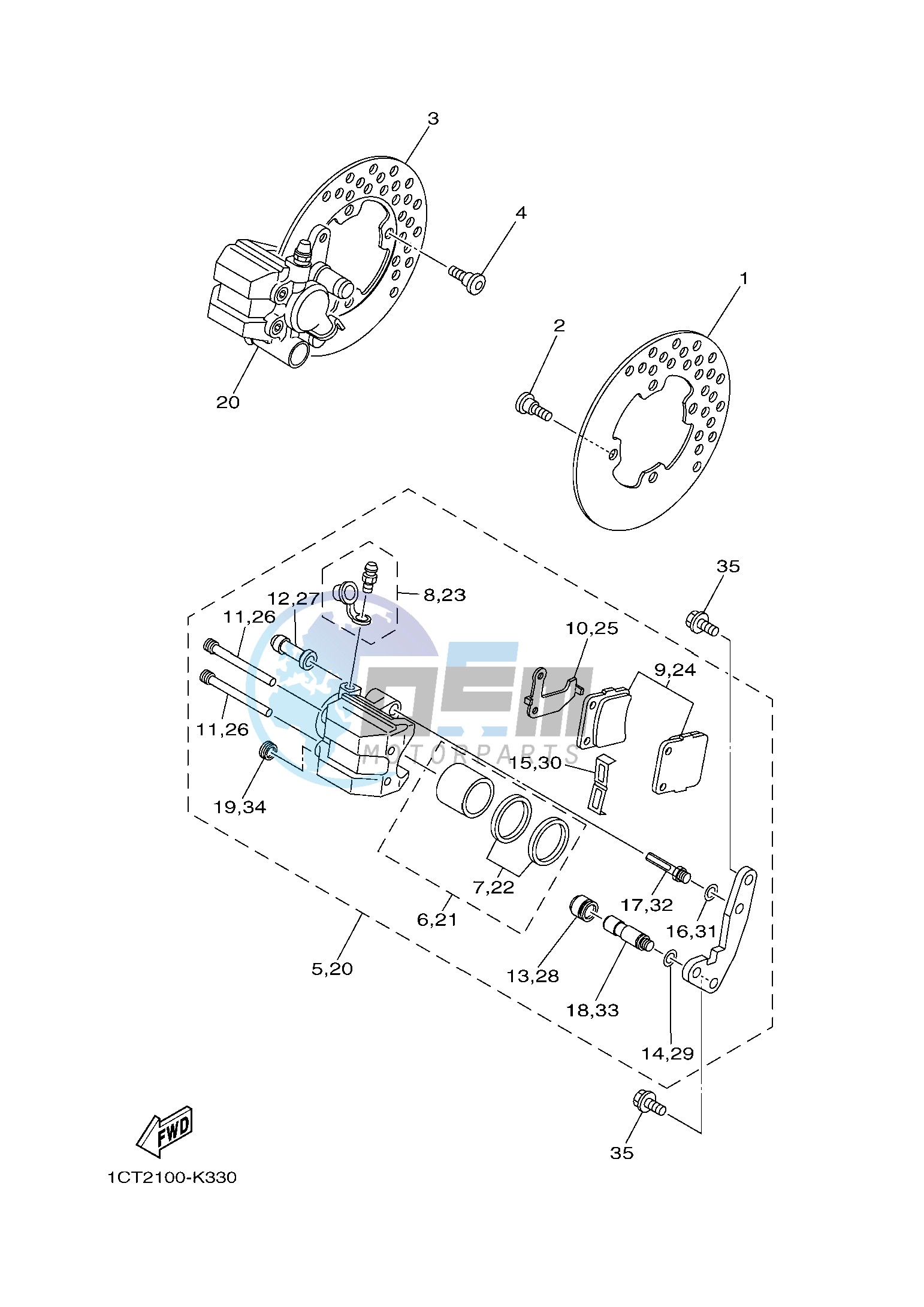 FRONT BRAKE CALIPER